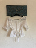 Tie cropped shirt