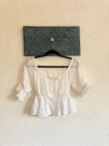 Tie cropped shirt